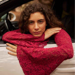 VESTIDO DE ENCAJE MANGA CAMPANA