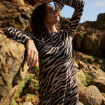 VESTIDO CORTO MALLA PRINT