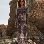 VESTIDO LARGO MALLA PRINT