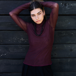 CAMISETA MALLA CUELLO ALTO